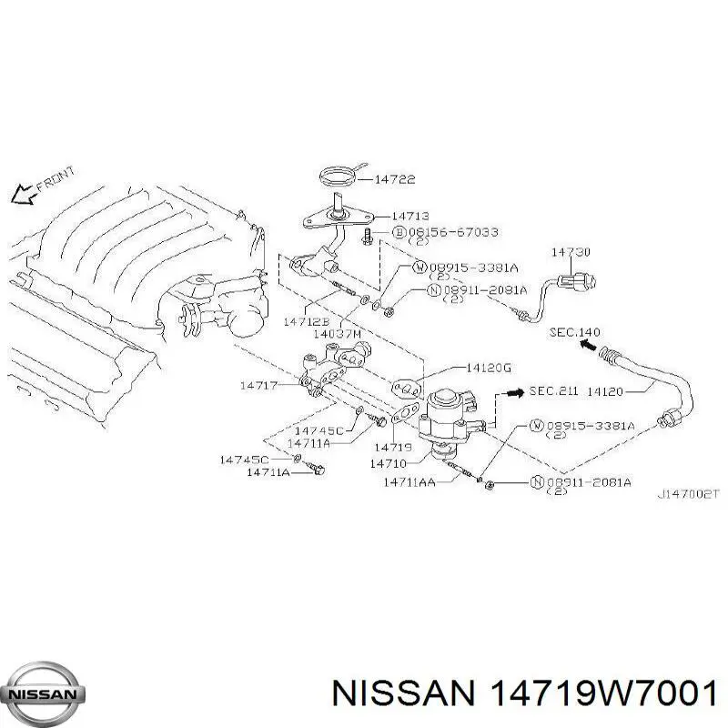  14719W7001 Nissan