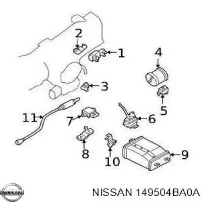 Адсорбер паров топлива на Nissan Teana L33
