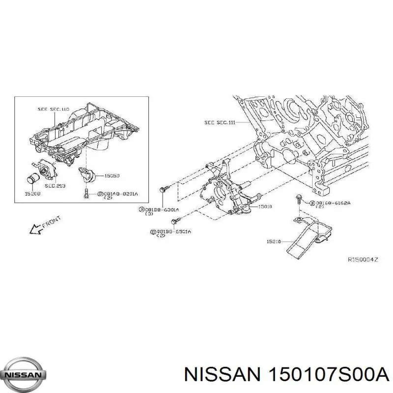 150107S00A Nissan/Infiniti Масляный насос двигателя