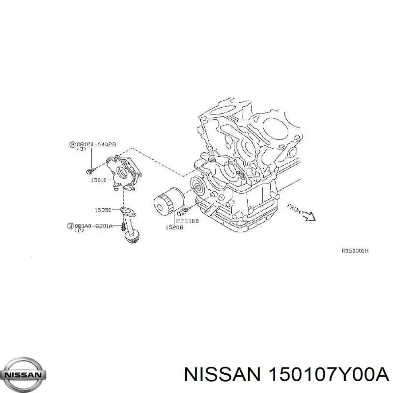 Насос масляный Nissan 150107Y00A