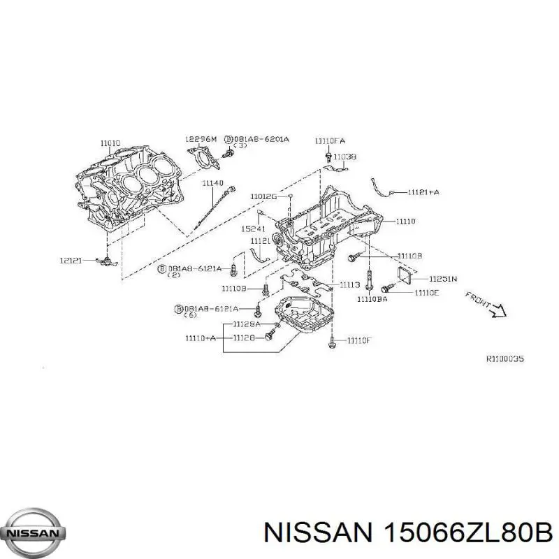 Прокладка масляного насоса Nissan/Infiniti 15066ZL80B