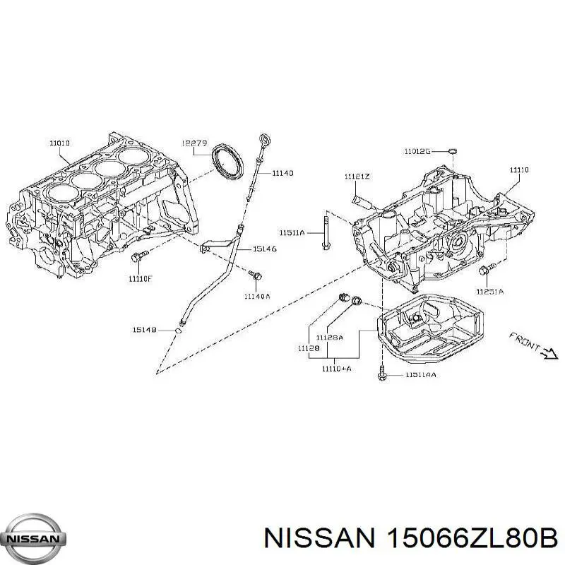 Купить 15066ZL80B Nissan/Infiniti Прокладка масляного насоса