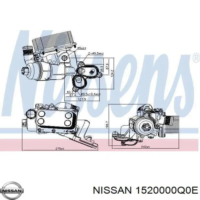  Корпус масляного фильтра Nissan/Infiniti 1520000Q0E
