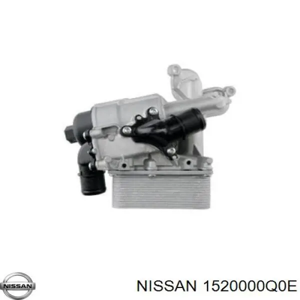 1520000Q0E Nissan радиатор масляный (холодильник, под фильтром)