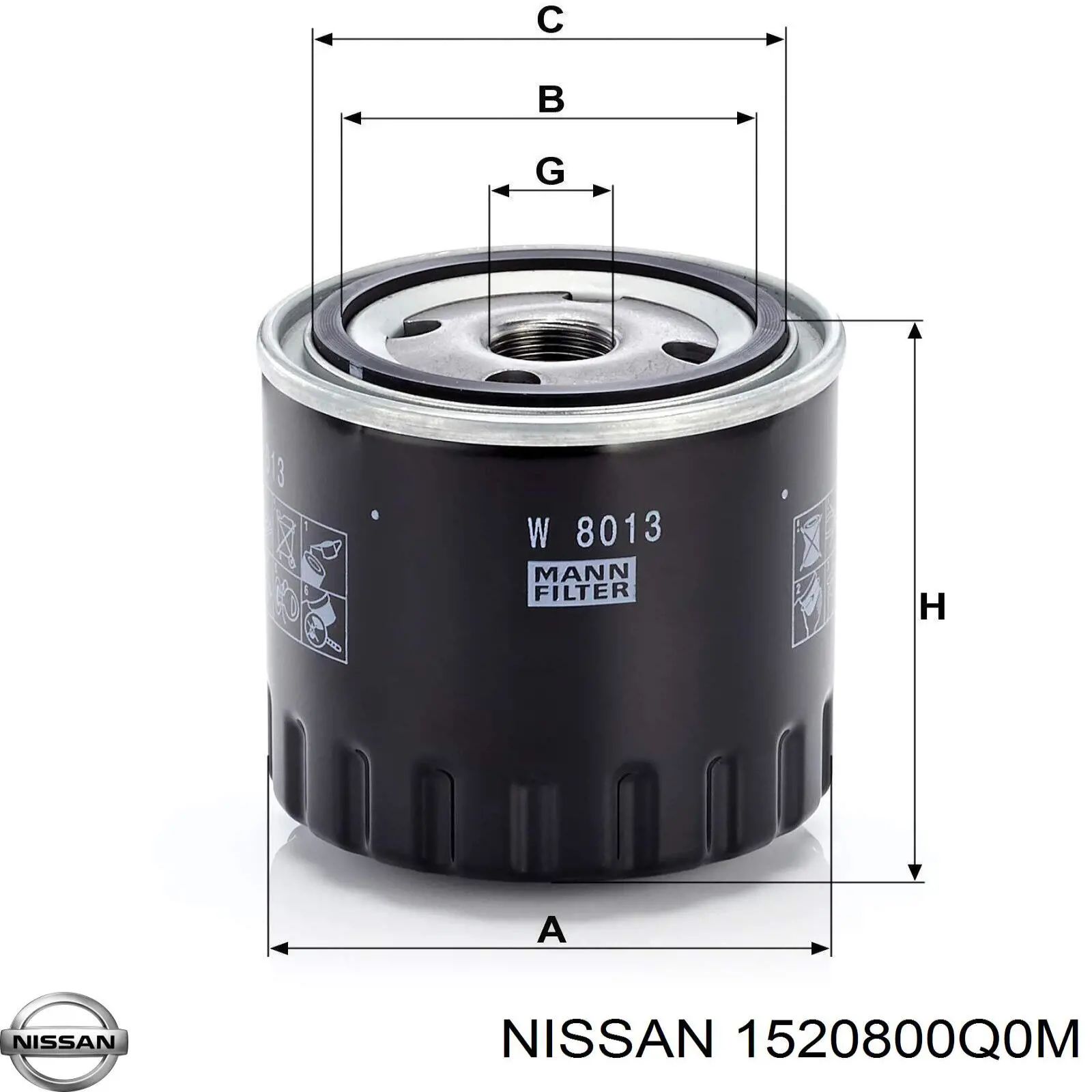 Фильтр очистки масла центробежный Nissan/Infiniti 1520800Q0M цена, от 10.31 USD