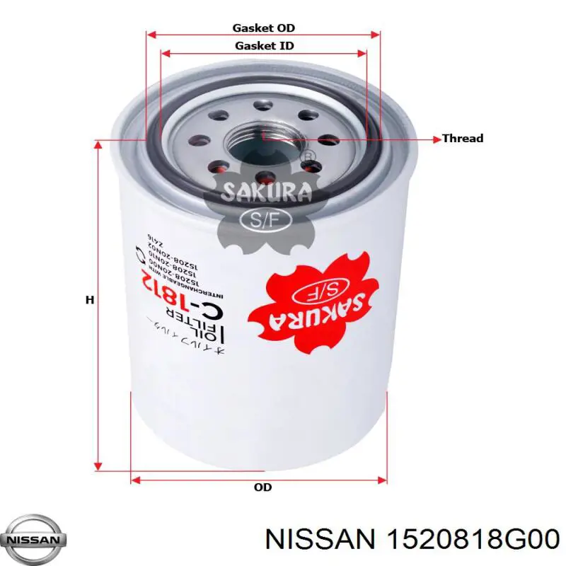 Купить 1520818G00 Nissan/Infiniti Фильтр центробежный очистки масла
