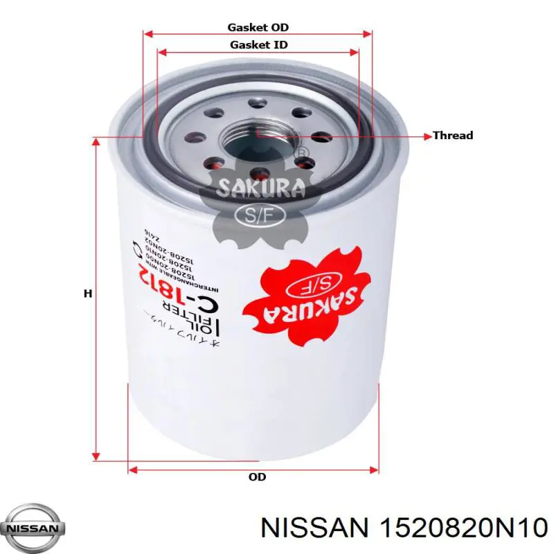 Фильтр очистки масла центробежный Nissan/Infiniti 1520820N10 цена, от 6.86 USD