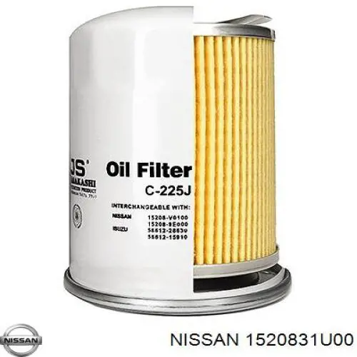 Compre 1520831U00 Nissan/Infiniti Filtro de óleo