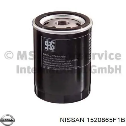 Filtro de óleo Nissan/Infiniti 1520865F1B