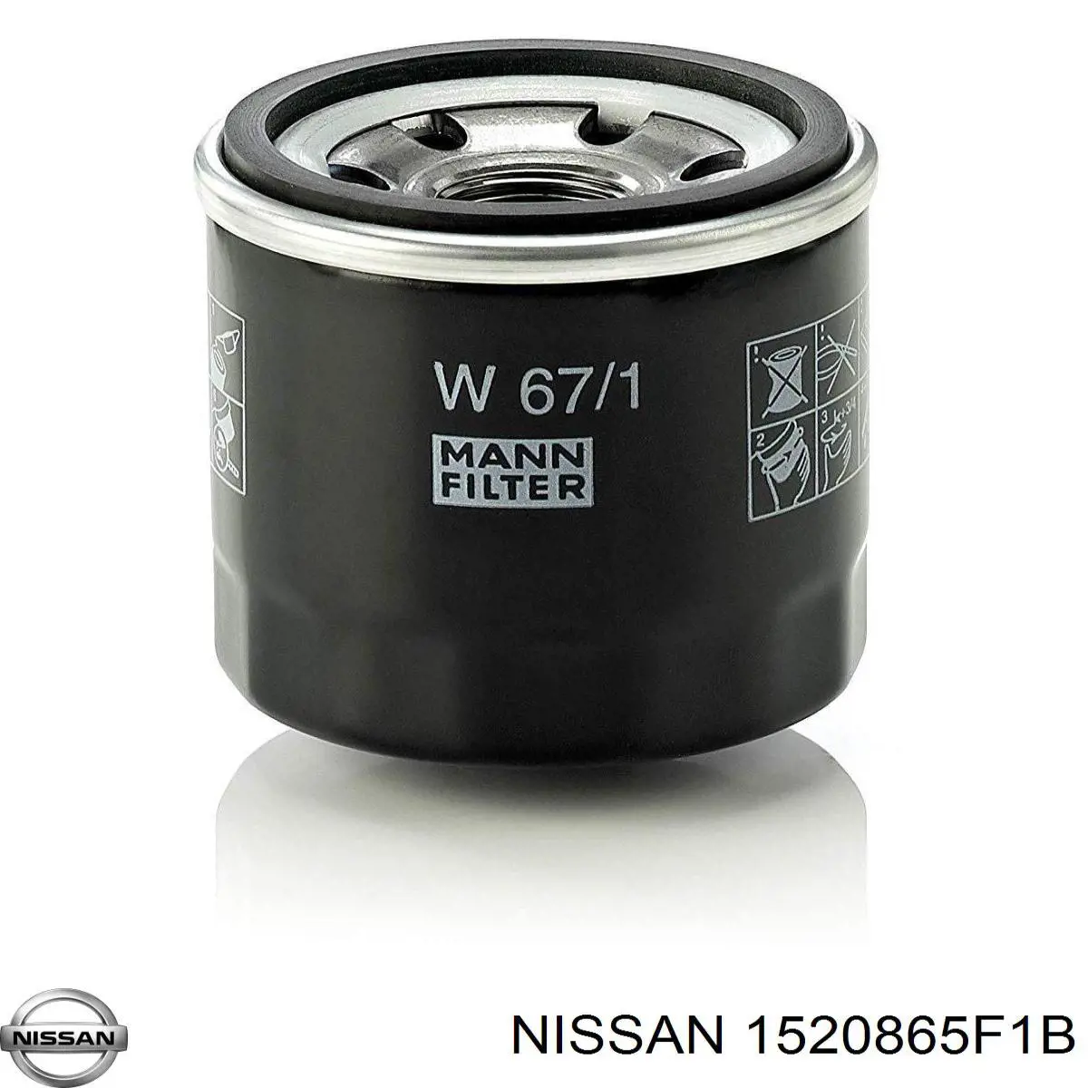 Filtro de aceite 1520865F1B Nissan