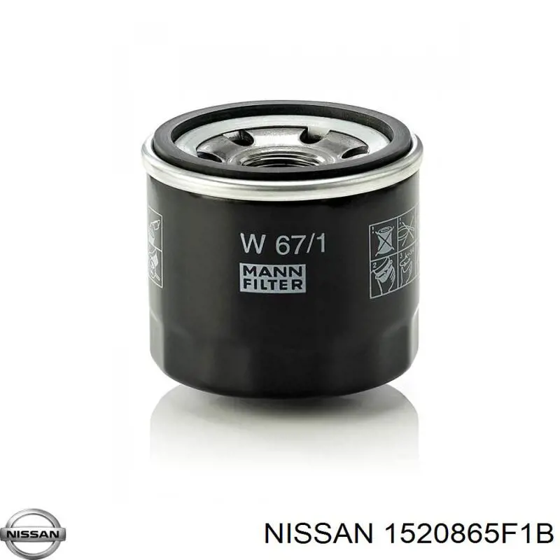 Filtro de óleo Nissan/Infiniti 1520865F1B preço, a partir de 9,53 USD