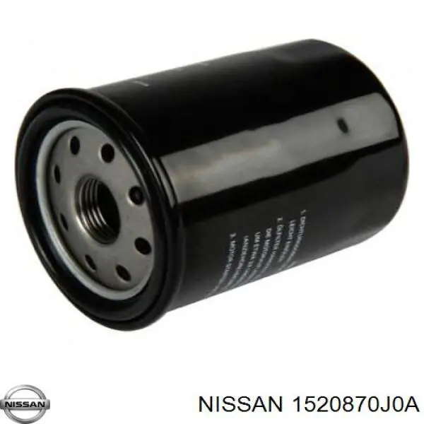 1520870J0A Nissan filtro de óleo