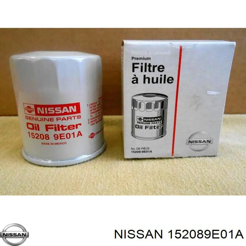 Filtro de aceite 152089E01A Nissan