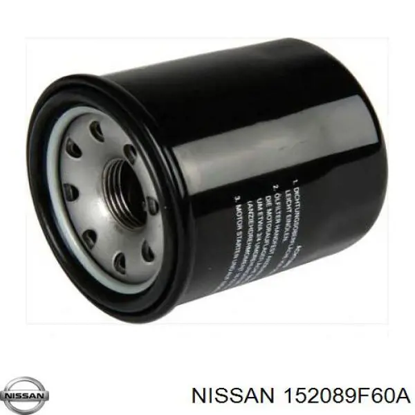 152089F60A Nissan filtro de óleo