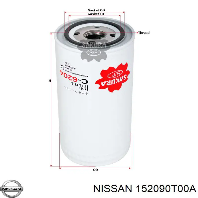 Фильтр очистки масла центробежный Nissan/Infiniti 152090T00A цена, от 14.60 USD