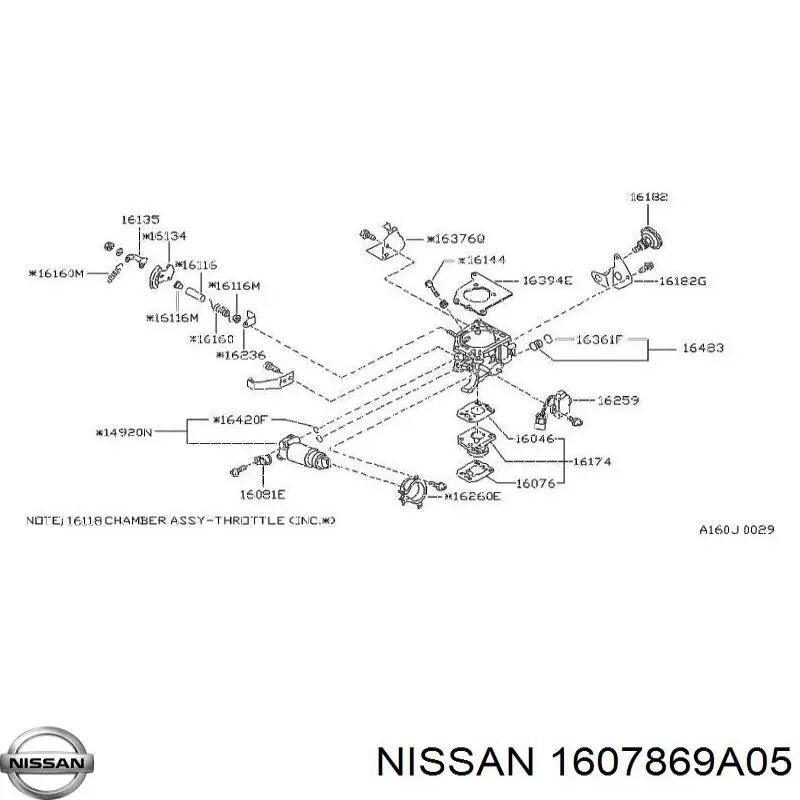 Купить 1607869A05 Nissan/Infiniti 