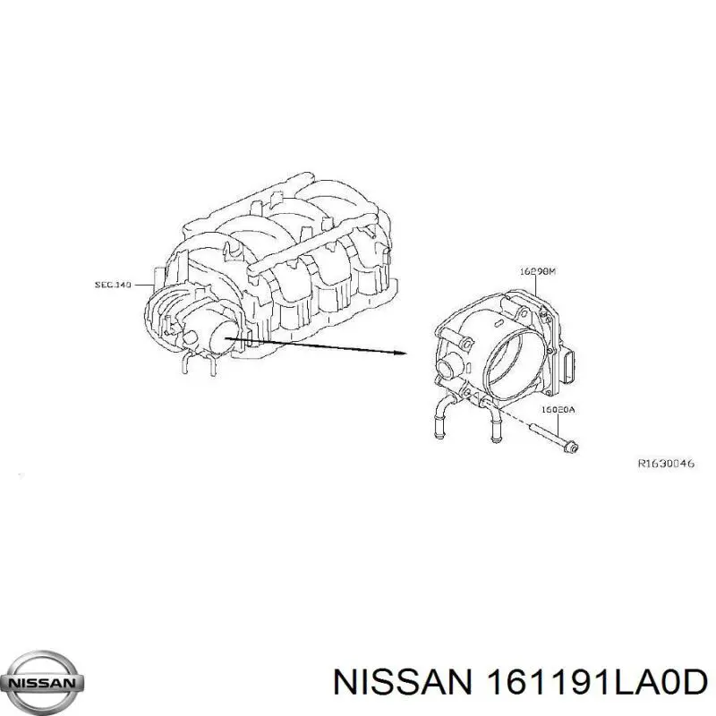 161191LA0D Nissan/Infiniti Дроссельная заслонка