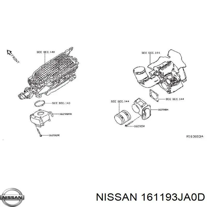 161193JA0C Nissan/Infiniti Дроссельная заслонка