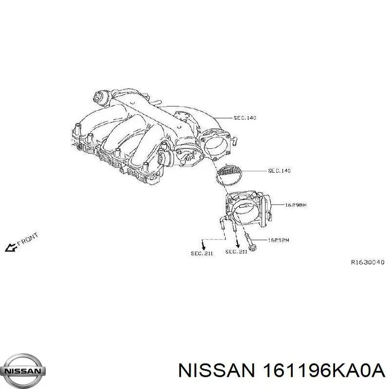 Дроссельная заслонка в сборе Nissan/Infiniti 161196KA0A цена, от 38.01 USD