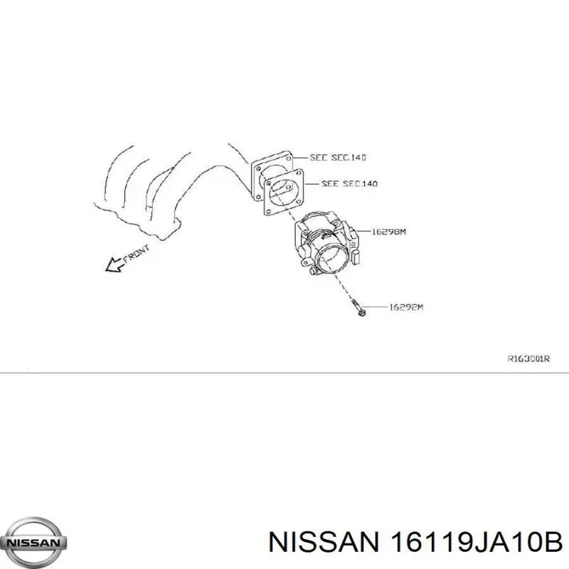 Дроссельная заслонка в сборе Nissan/Infiniti 16119JA10B цена, от 18.34 USD
