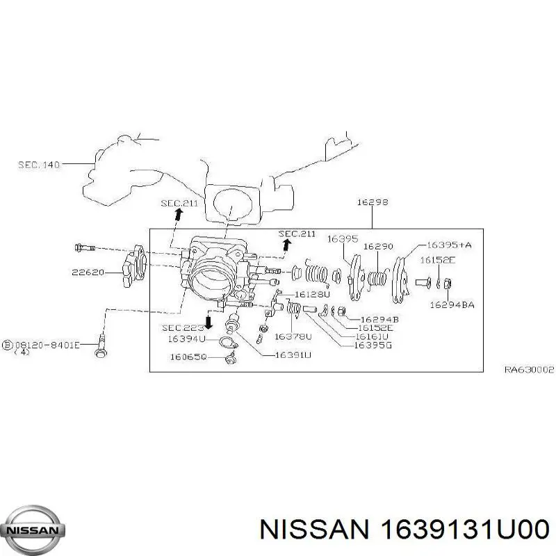  Nissan/Infiniti 1639131U00 цена, от 471.60 USD