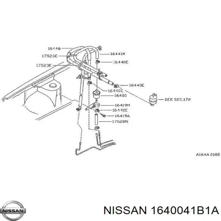 1640041B1A Nissan топливный фильтр