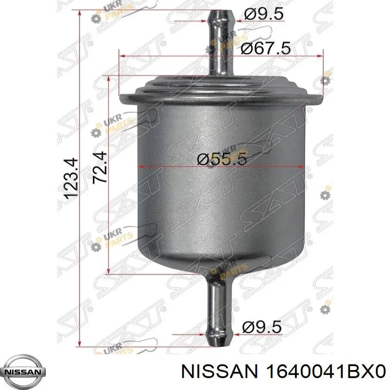 Filtro combustible 1640041BX0 Nissan