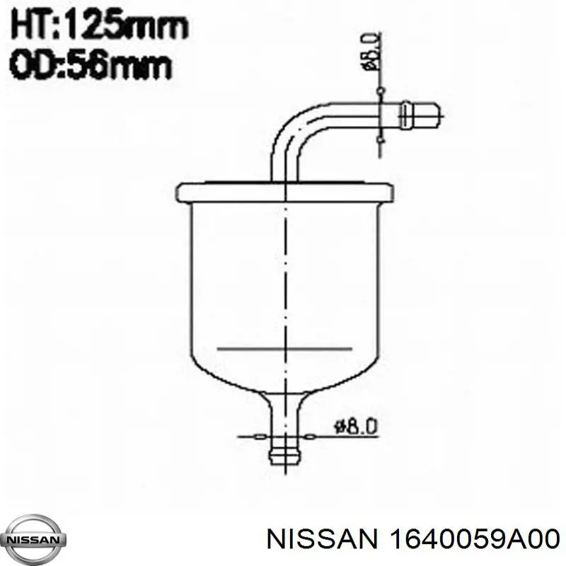 Фильтр тонкой очистки топлива Nissan/Infiniti 1640059A00 цена, от 2.53 USD