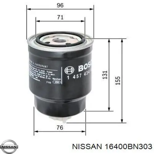 16400BN303 Nissan топливный фильтр