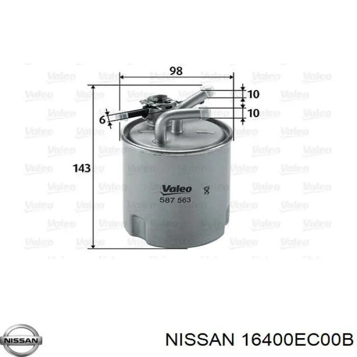 16400EC00B Nissan/Infiniti Фильтр топлива