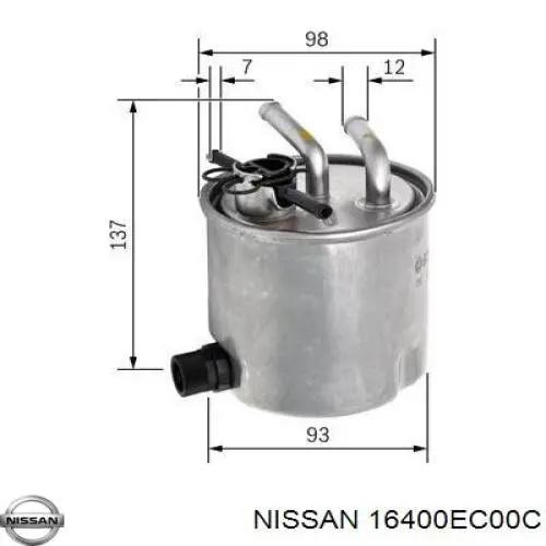 Купить 16400EC00C Nissan/Infiniti Фильтр-отстойник топлива грубой очистки