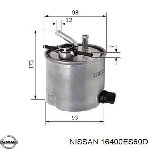 Топливный фильтр 16400ES60D Nissan/Infiniti
