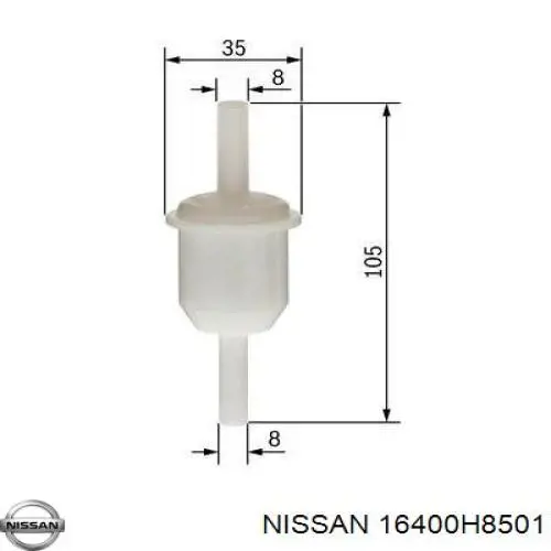 16400H8501 Nissan топливный фильтр