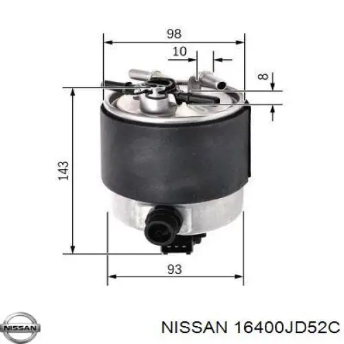 Топливный фильтр 16400JD52C Nissan/Infiniti