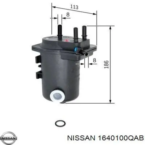 1640100QAB Nissan топливный фильтр