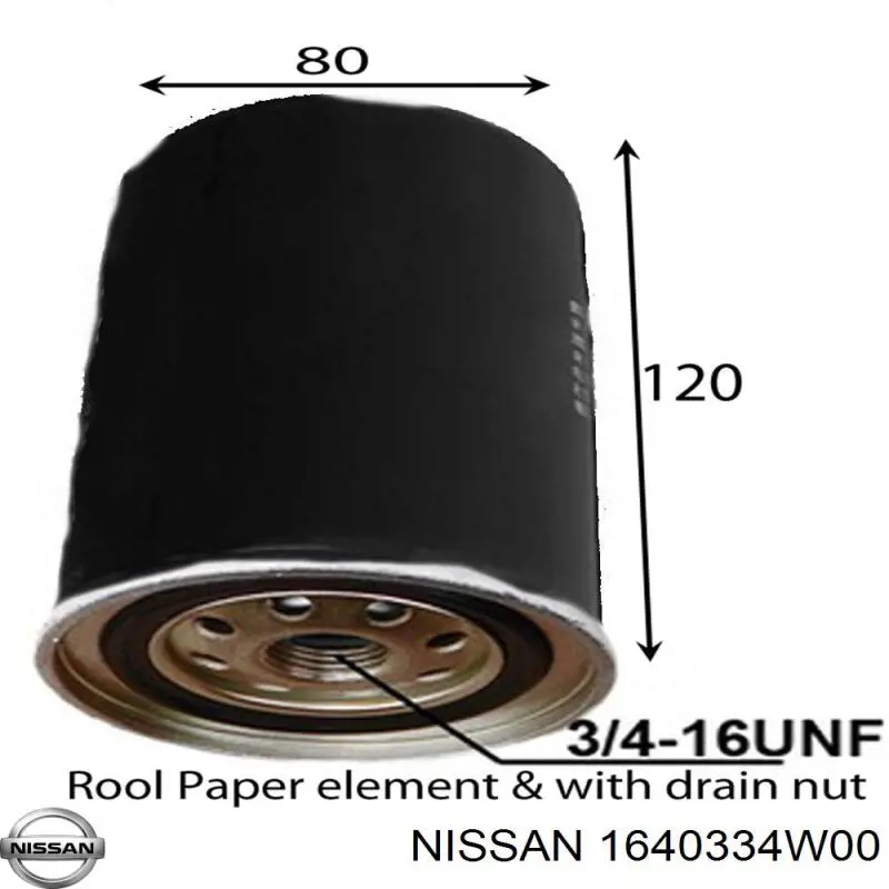 Фильтр тонкой очистки топлива Nissan/Infiniti 1640334W00 цена, от 5.94 USD