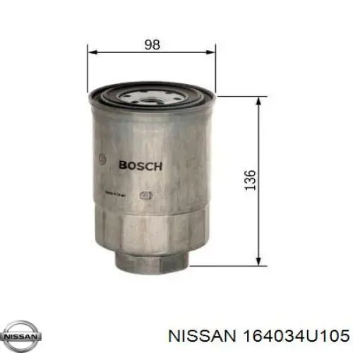 164034U105 Nissan топливный фильтр