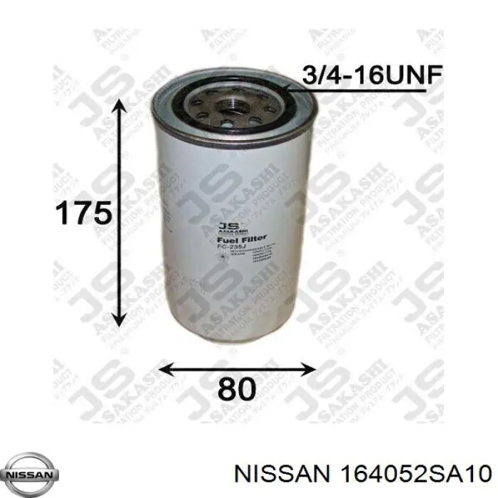 Топливный фильтр 164052SA10 Nissan