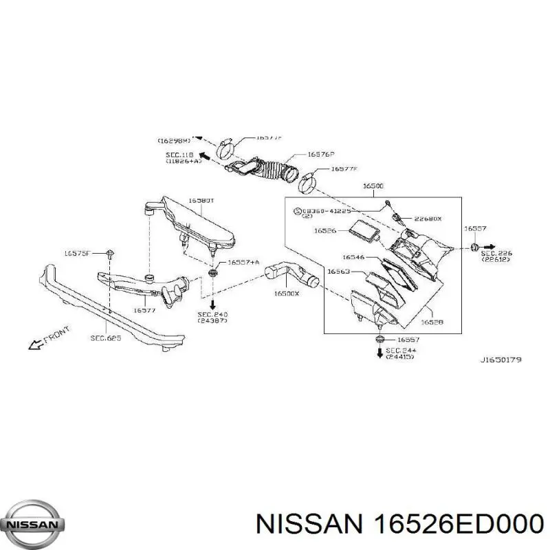  16526ED000 Nissan