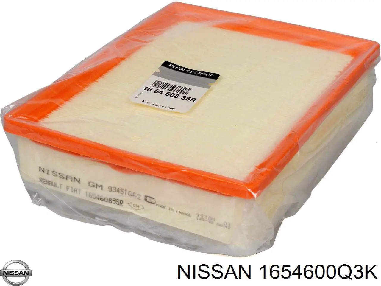 Воздушный фильтр 1654600Q3K Nissan/Infiniti