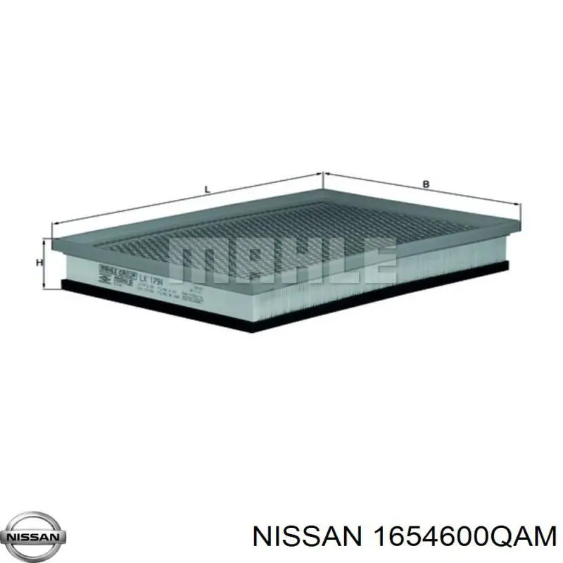 1654600QAM Nissan воздушный фильтр