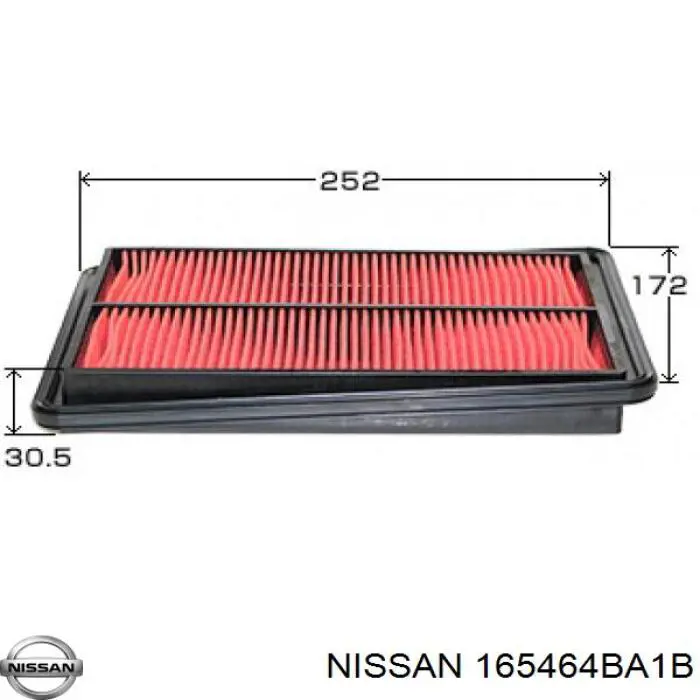 Элемент воздушного фильтра Nissan/Infiniti 165464BA1B цена, от 10.71 USD