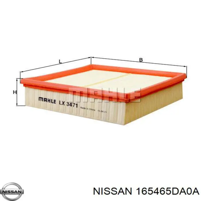 165465DA0A Nissan воздушный фильтр