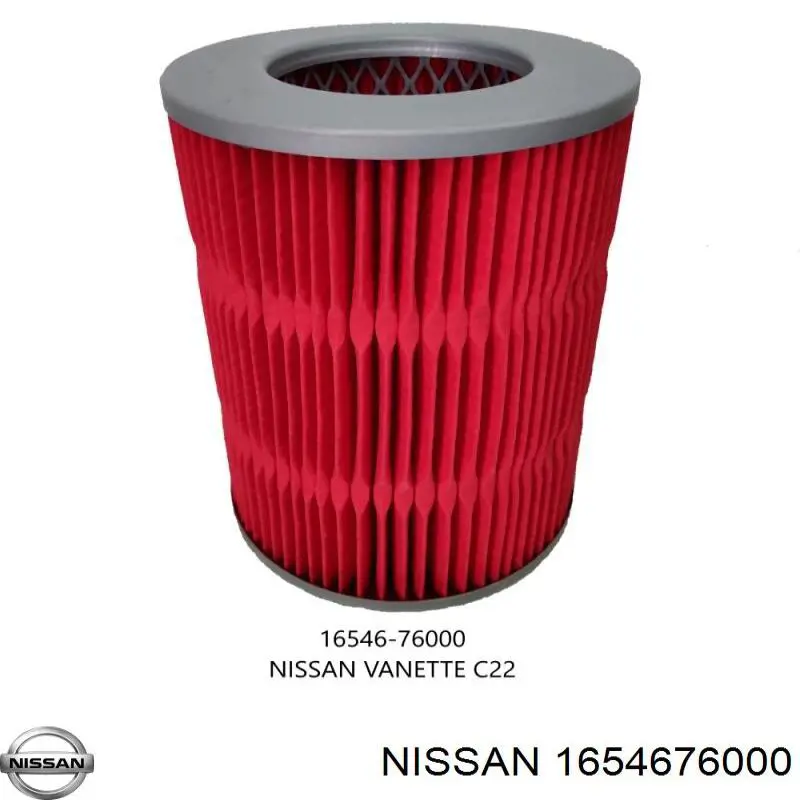 1654676000 Nissan filtro de ar