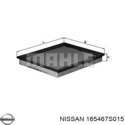 165467S015 Nissan воздушный фильтр