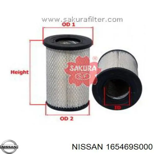 Элемент воздушного фильтра Nissan/Infiniti 165469S000 цена, от 8.29 USD