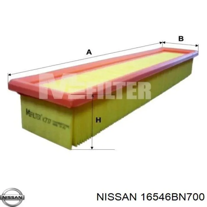 Купить 16546BN700 Nissan/Infiniti Автомобильный фильтр воздуха