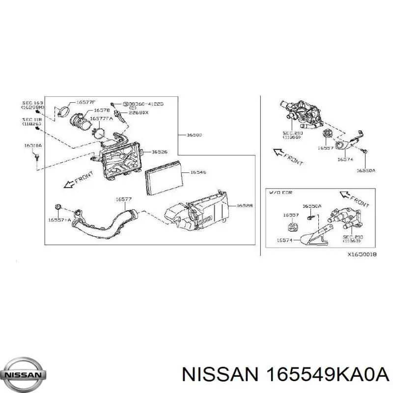 Купить 165549KA0A Nissan/Infiniti 