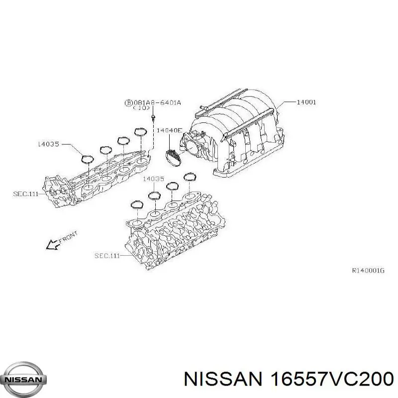 Купить 16557VC200 Nissan/Infiniti 