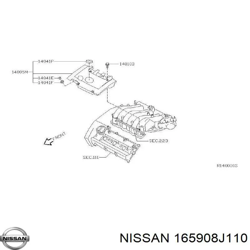  Nissan/Infiniti 165908J110 цена, от 11.29 USD